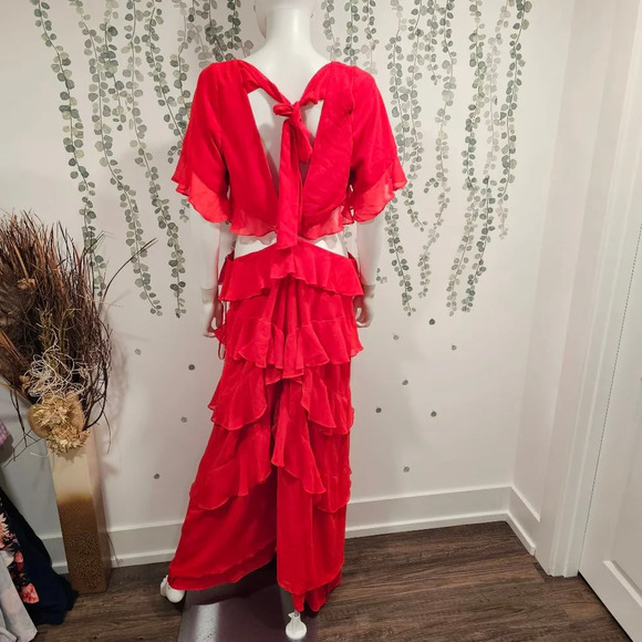 Fame and Partners Marse Gown Red Dress US 14 - Picture 9 of 13